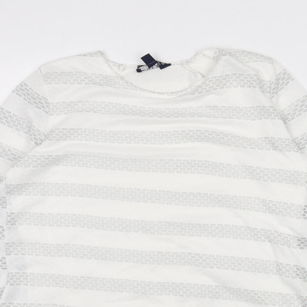 Womens UK Size 12 Saloos White Basic T-Shirt