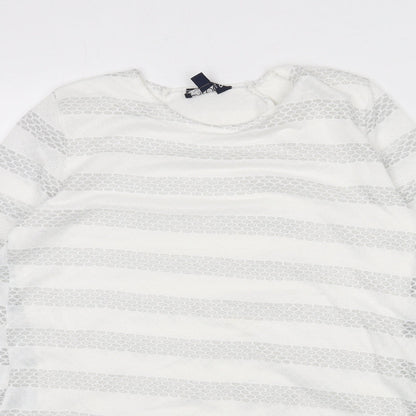 Womens UK Size 12 Saloos White Basic T-Shirt
