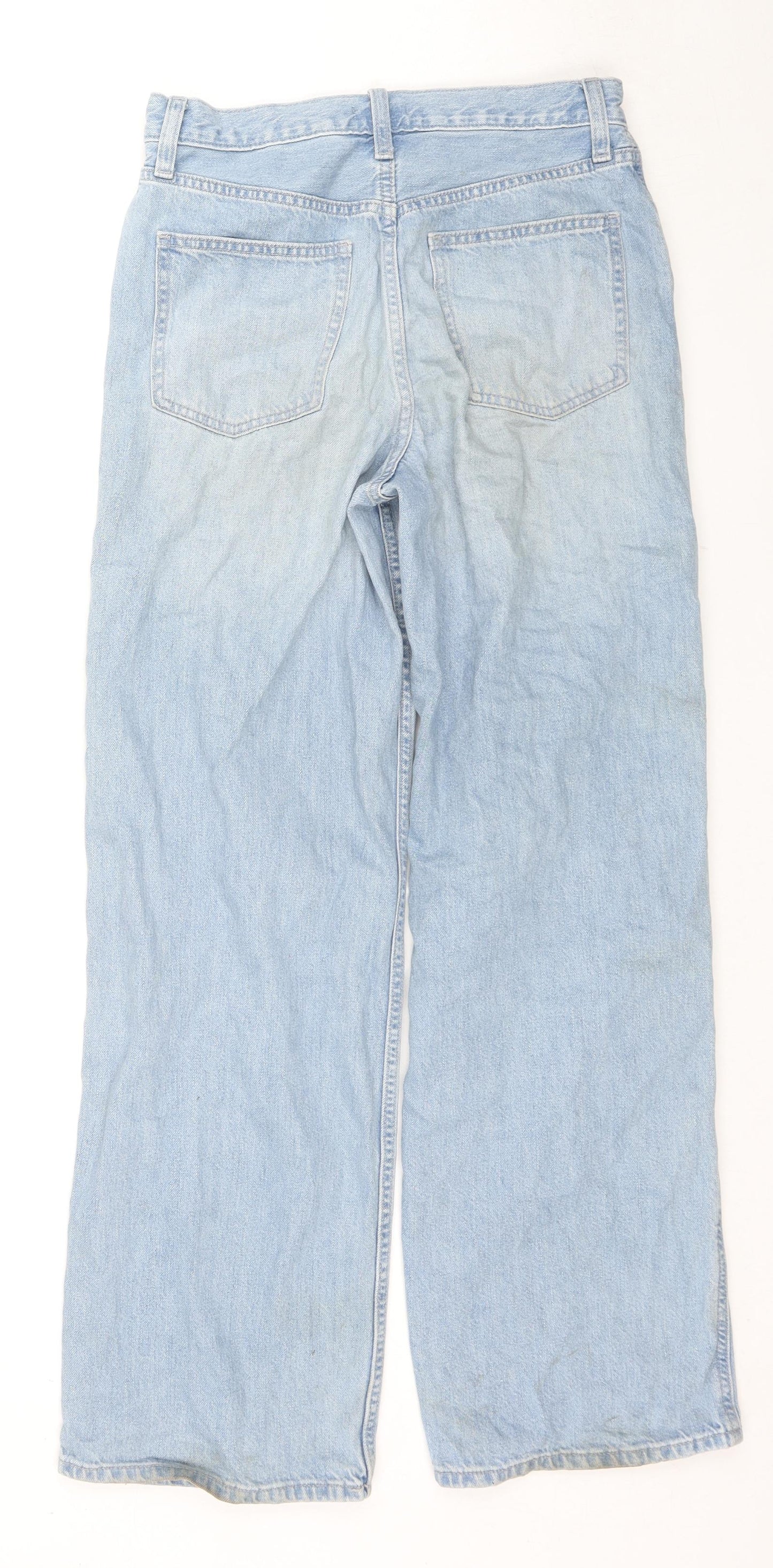 Uniqlo Womens Blue Cotton Bootcut Jeans Size 25 in L31 in Regular Zip