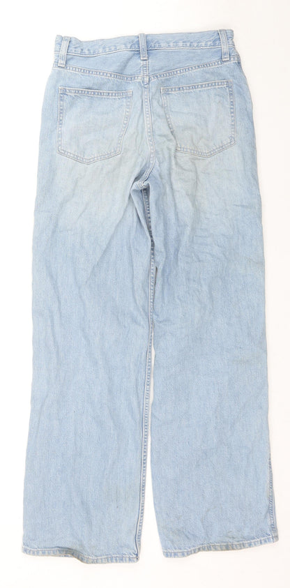 Uniqlo Womens Blue Cotton Bootcut Jeans Size 25 in L31 in Regular Zip