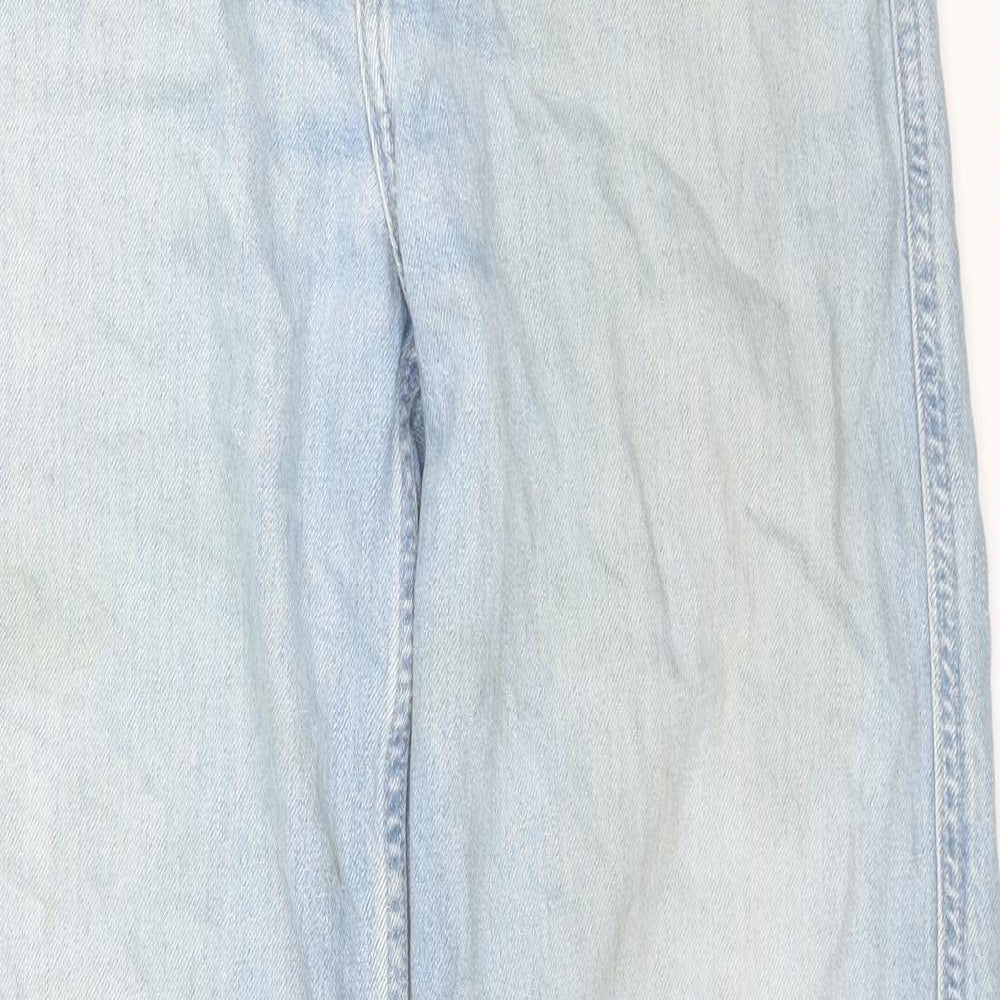 Uniqlo Womens Blue Cotton Bootcut Jeans Size 25 in L31 in Regular Zip