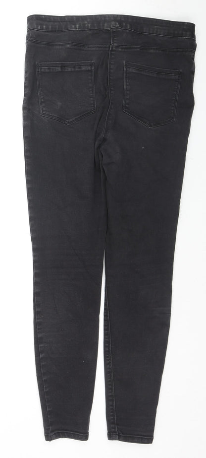Denim// Womens Black Cotton Skinny Jeans Size 16 L28 in Regular Zip