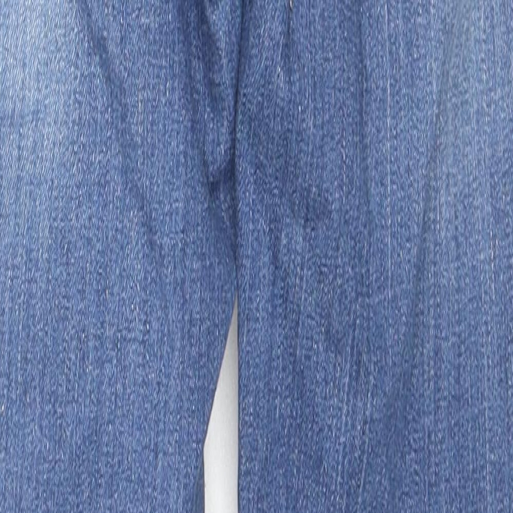 R&S Womens Blue Cotton Skinny Jeans Size 10 L26 in Regular Zip