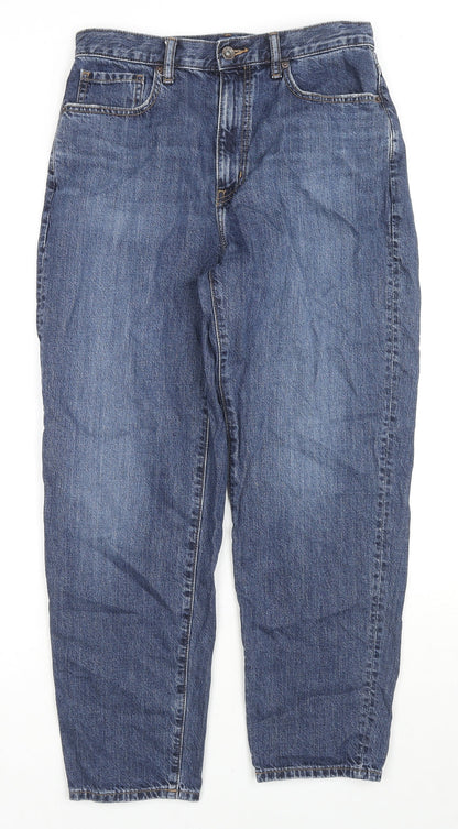 Uniqlo Womens Blue Cotton Straight Jeans Size 28 in L27 in Regular Zip