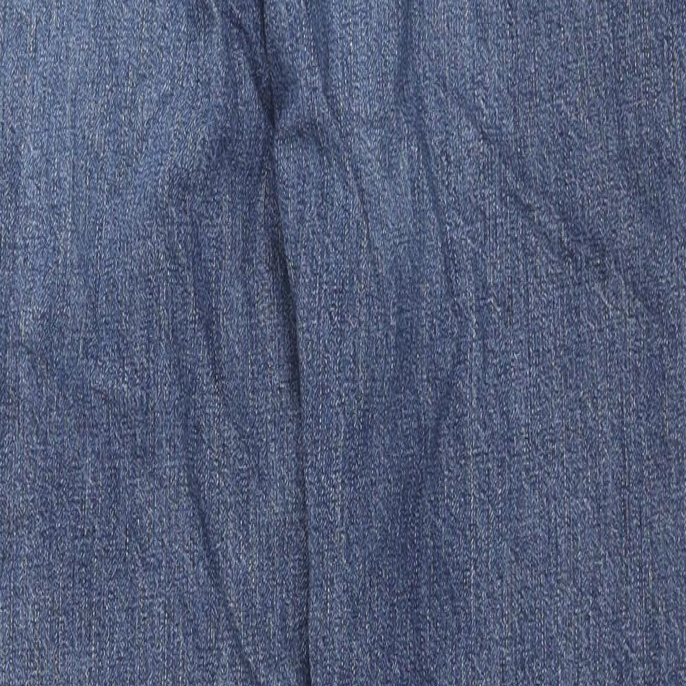Uniqlo Womens Blue Cotton Straight Jeans Size 28 in L27 in Regular Zip