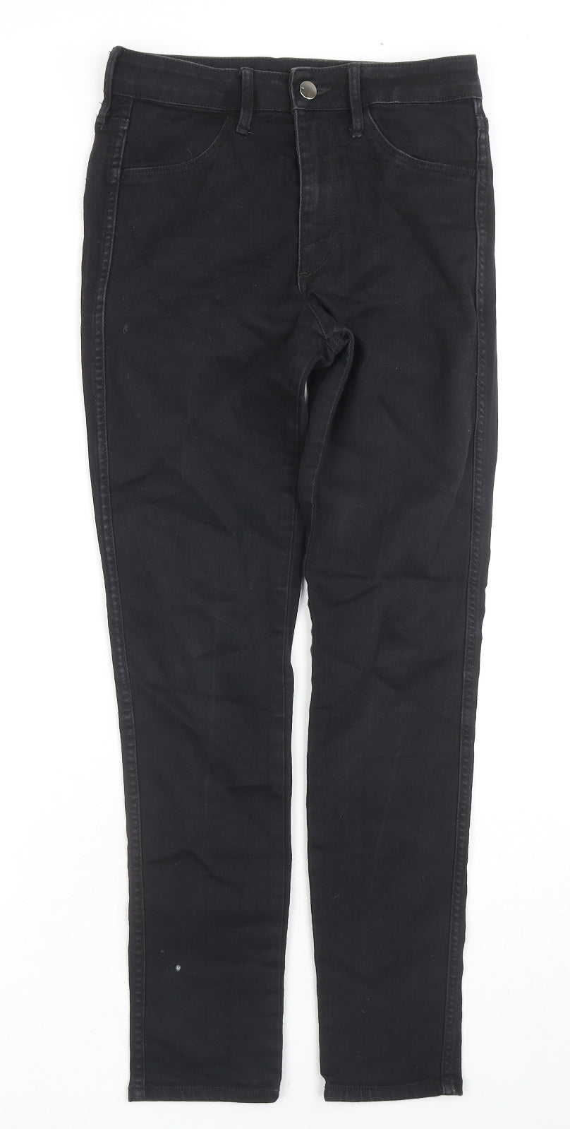 Womens UK Size 27 in H&M Regular Fit Skinny Black Jeans