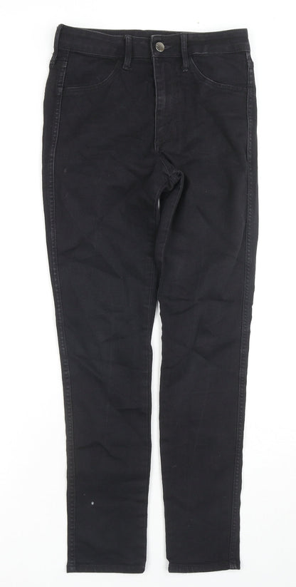 Womens UK Size 27 in H&M Regular Fit Skinny Black Jeans