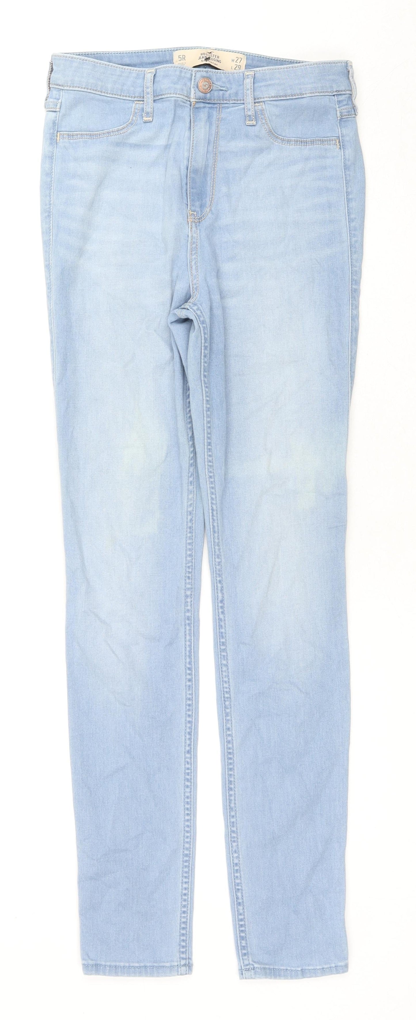 Hollister Womens Blue Cotton Skinny Jeans Size 27 in L29 in Regular Zip
