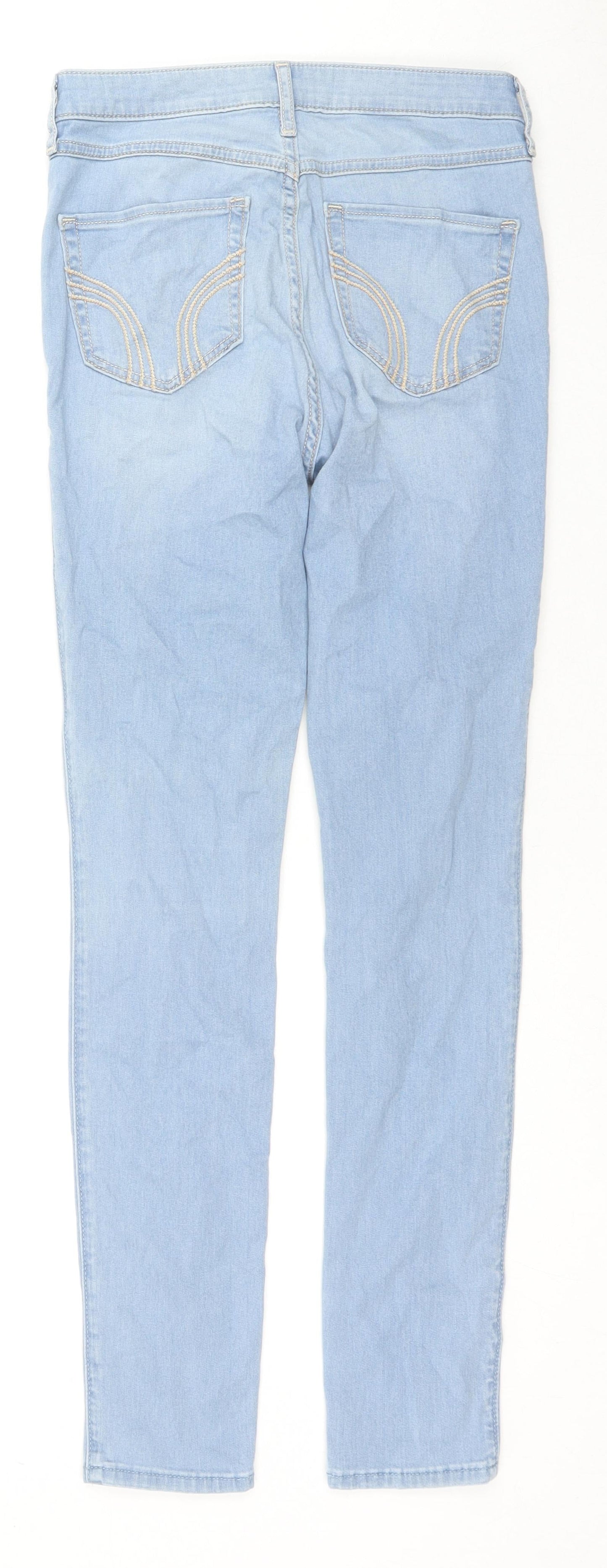 Hollister Womens Blue Cotton Skinny Jeans Size 27 in L29 in Regular Zip