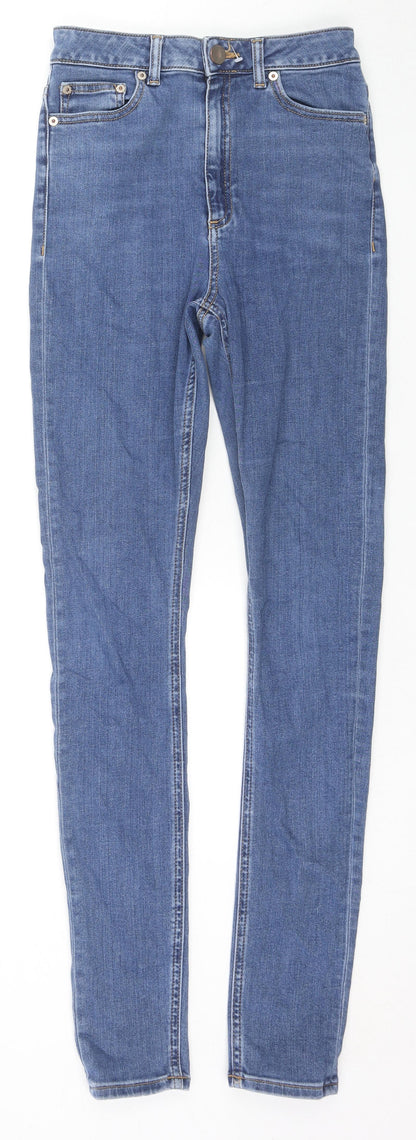 ASOS Womens Blue Cotton Skinny Jeans Size 26 in L31 in Regular Zip