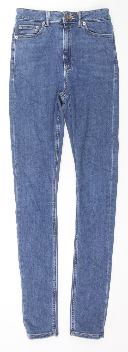 ASOS Womens Blue Cotton Skinny Jeans Size 26 in L31 in Regular Zip