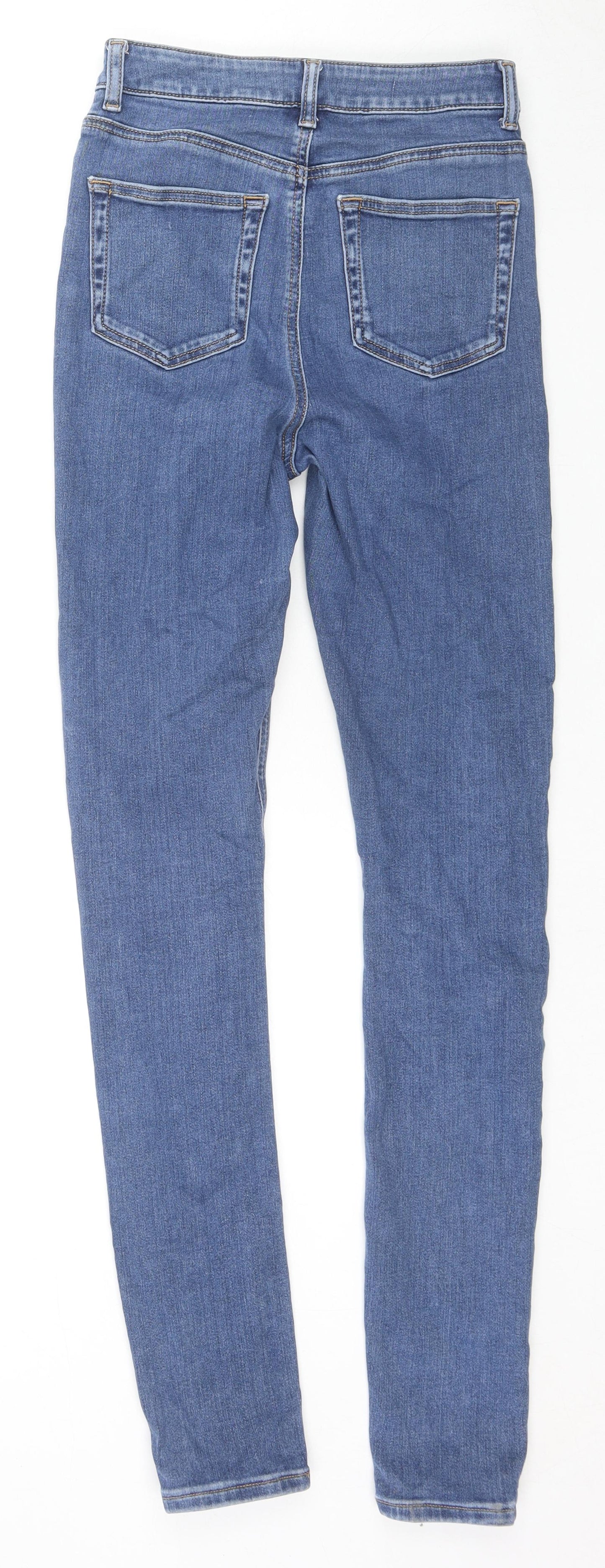 ASOS Womens Blue Cotton Skinny Jeans Size 26 in L31 in Regular Zip