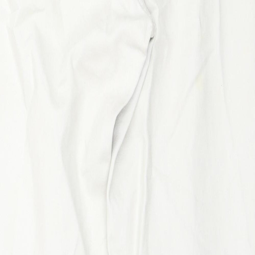 Womens UK Size 14 Marks and Spencer Regular Fit Straight Ivory Jeans