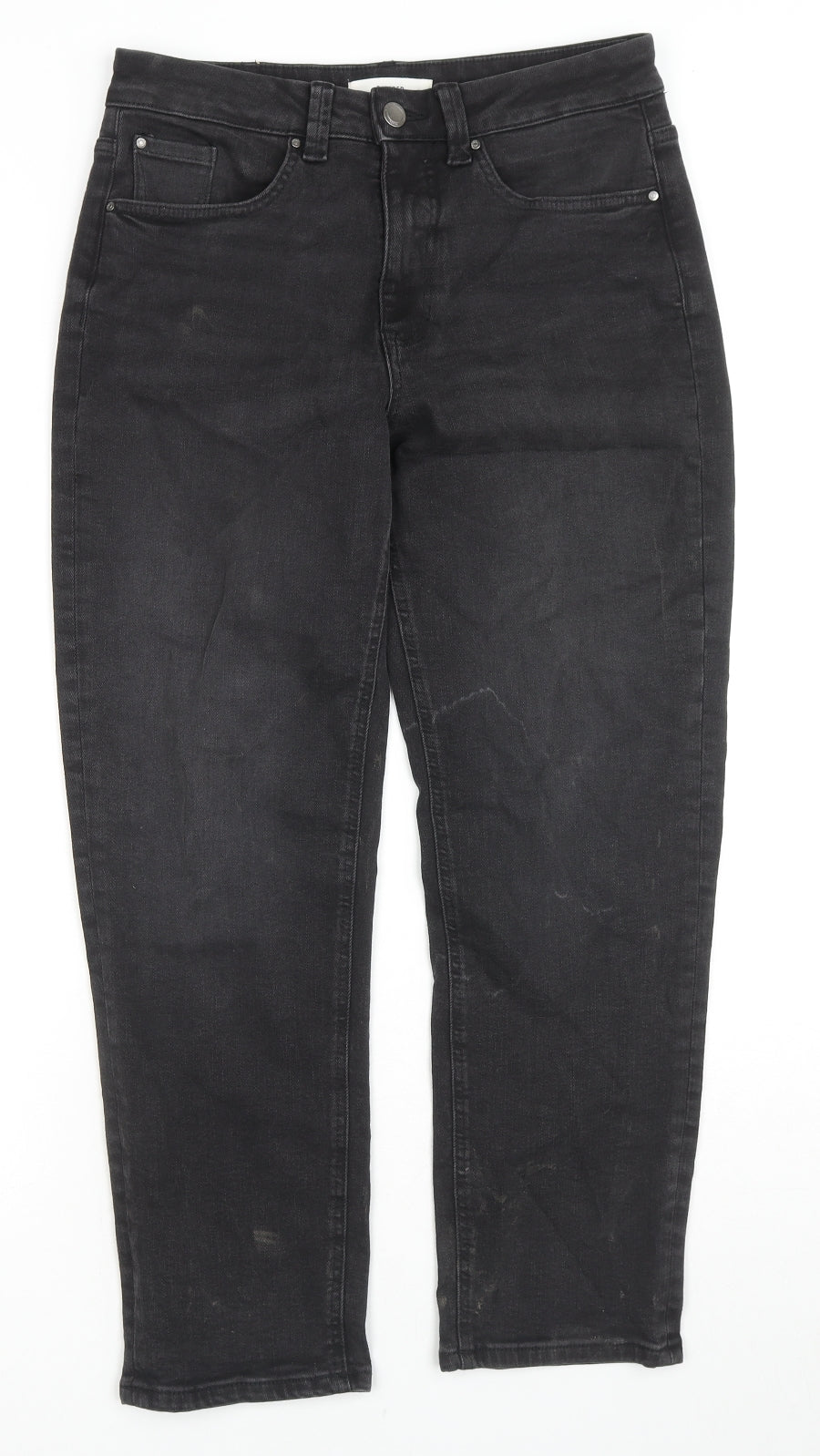 Per Una Womens Blue Cotton Tapered Jeans Size 30 in L25 in Regular Zip
