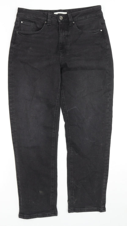 Per Una Womens Blue Cotton Tapered Jeans Size 30 in L25 in Regular Zip