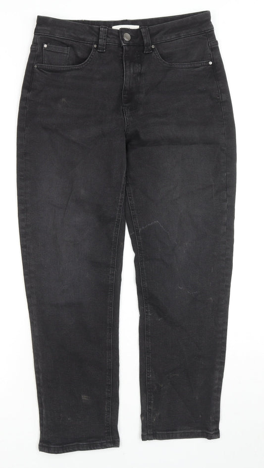 Per Una Womens Blue Cotton Tapered Jeans Size 30 in L25 in Regular Zip