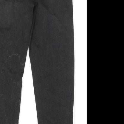 Per Una Womens Blue Cotton Tapered Jeans Size 30 in L25 in Regular Zip