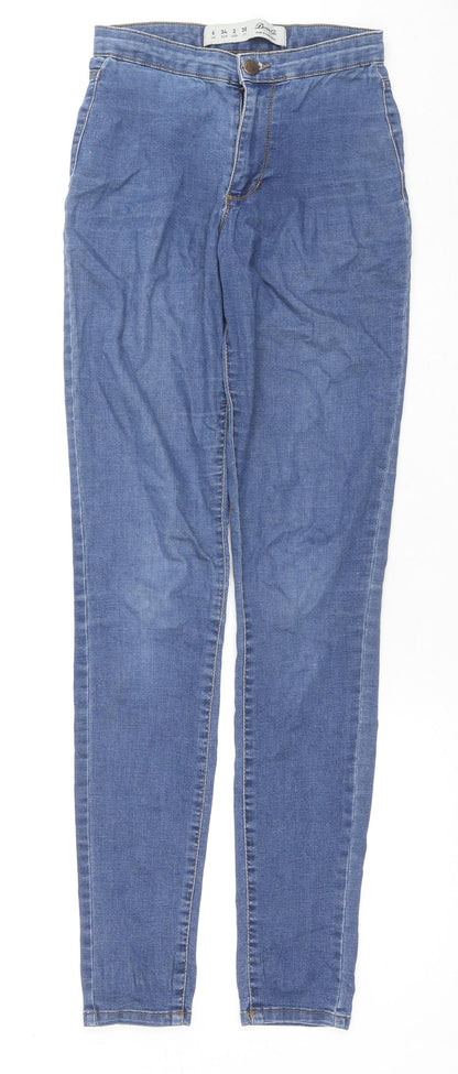 Denim & Co. Womens Blue Cotton Skinny Jeans Size 6 L29 in Regular Zip