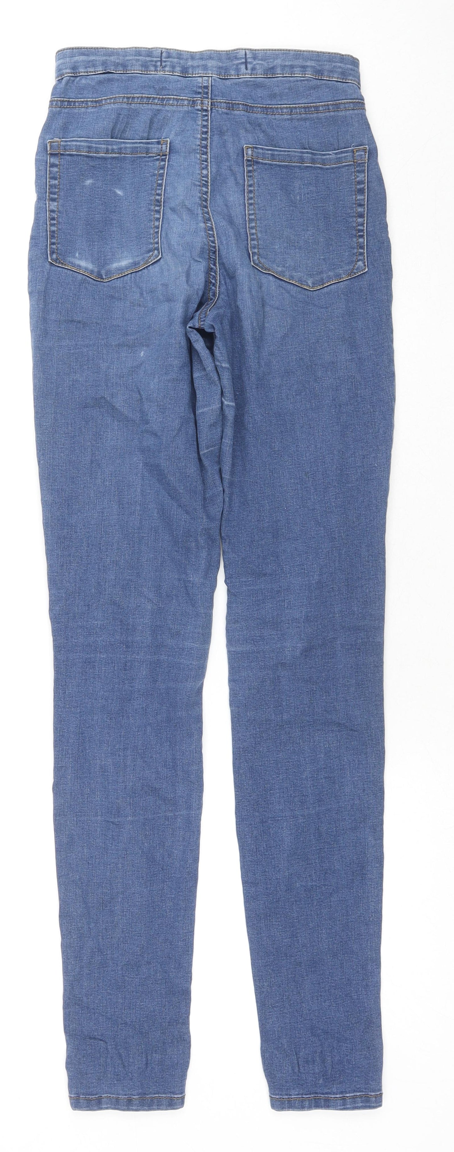 Denim & Co. Womens Blue Cotton Skinny Jeans Size 6 L29 in Regular Zip