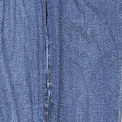 Denim & Co. Womens Blue Cotton Skinny Jeans Size 6 L29 in Regular Zip
