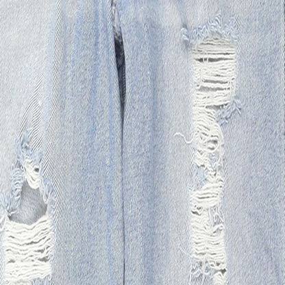 Hollister Womens Blue Cotton Straight Jeans Size 25 in L27 in Regular Zip