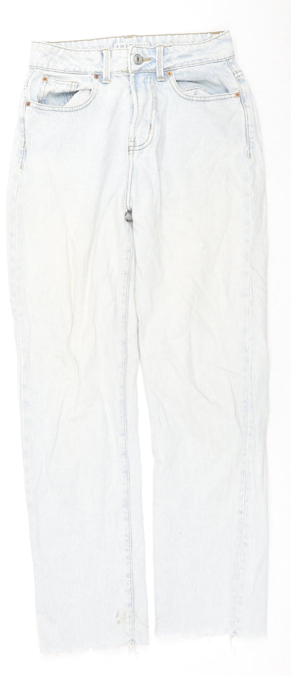 Denim & Co. Womens Blue Cotton Skinny Jeans Size 6 L28 in Regular Zip