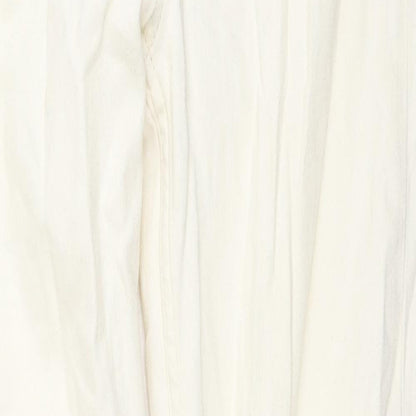 Denim & Co. Womens Ivory Cotton Skinny Jeans Size 10 L32 in Regular Zip - Side Slit(s)