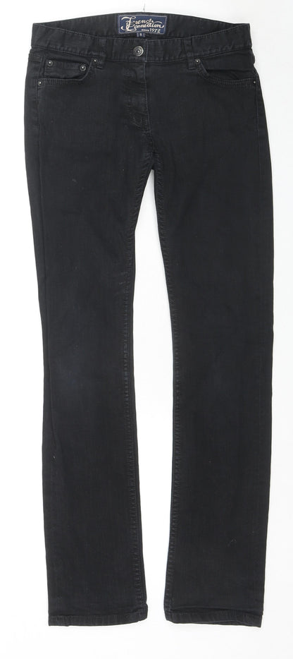 French Connection Womens Blue Cotton Skinny Jeans Size 8 L30 in Regular Zip