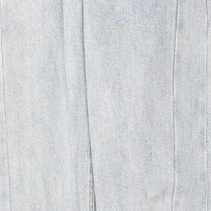 PRETTYLITTLETHING Womens Blue Cotton Mom Jeans Size 4 L32 in Regular Zip