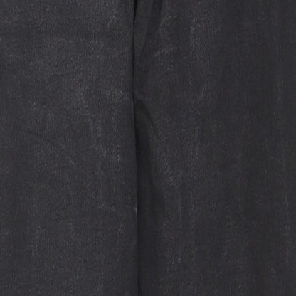 Denim & Co. Girls Black Cotton Skinny Jeans Size 12-13 Years L25 in Regular Zip