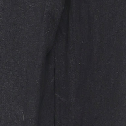PRETTYLITTLETHING Womens Black Cotton Skinny Jeans Size 12 L28 in Regular Zip