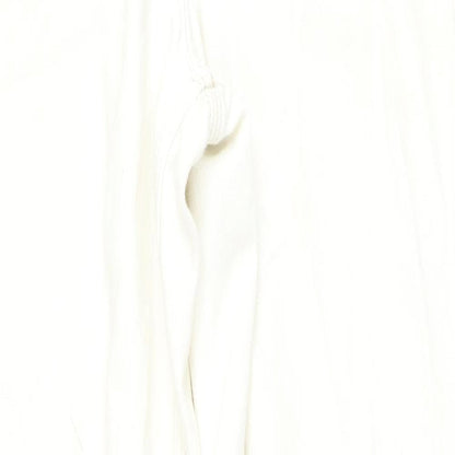 Topshop Womens White Cotton Bootcut Jeans Size 30 in L34 in Regular Zip - Cargo Style