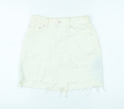 Womens UK Size 4 Denim & Co. Mini Denim Skirt