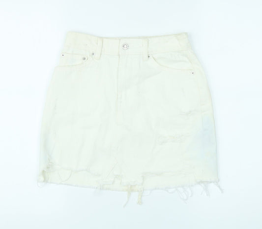 Womens UK Size 4 Denim & Co. Mini Denim Skirt