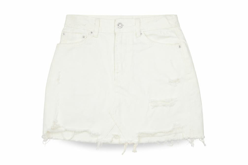 Womens UK Size 4 Denim & Co. Mini Denim Skirt
