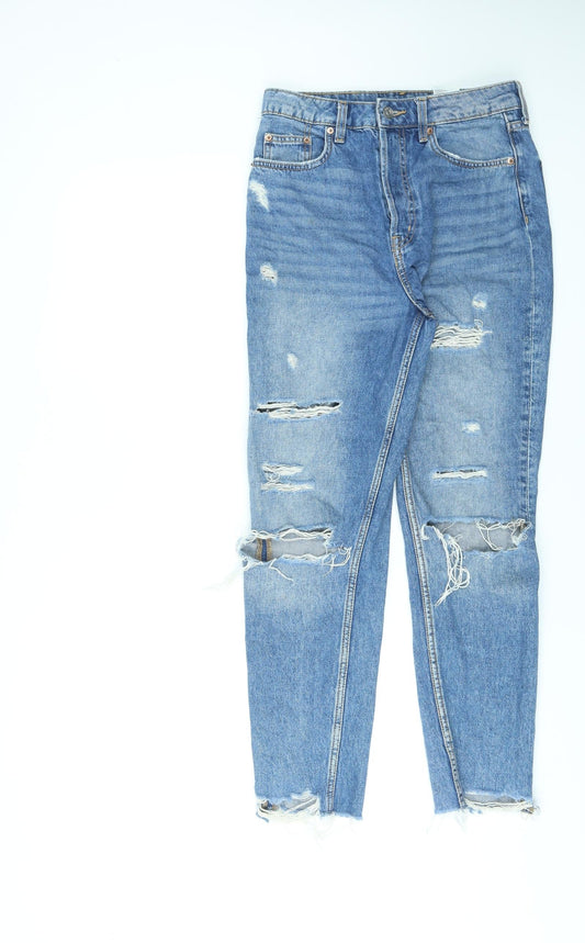 Divided by H&M Womens Blue Cotton Skinny Jeans Size 10 L26 in Regular Zip