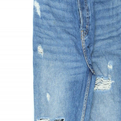 Divided by H&M Womens Blue Cotton Skinny Jeans Size 10 L26 in Regular Zip