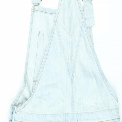 River Island Womens Blue Cotton Dungaree One-Piece Size 10 L3 in Button