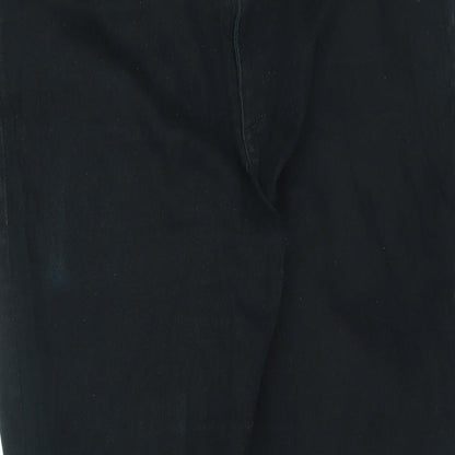 New Look Womens Black Cotton Straight Jeans Size 36 in L30 in Regular Zip