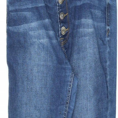Kensie Womens Blue Cotton Skinny Jeans Size 32 in L26 in Regular Button