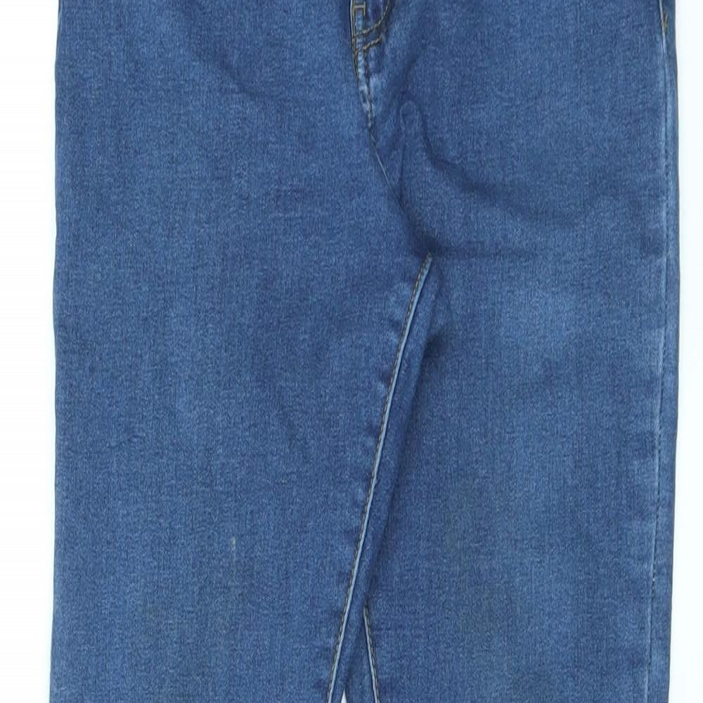 Denim & Co. Womens Blue Cotton Skinny Jeans Size 12 L27 in Regular Zip