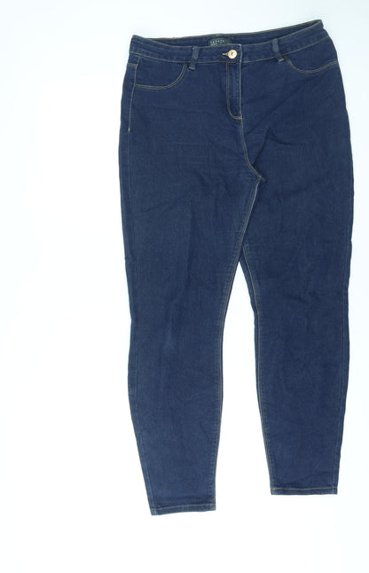 Womens UK Size 12 Papaya Regular Fit Skinny Blue Jeans