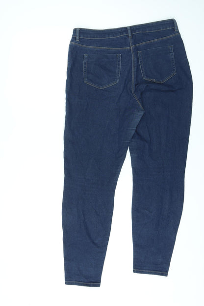 Womens UK Size 12 Papaya Regular Fit Skinny Blue Jeans