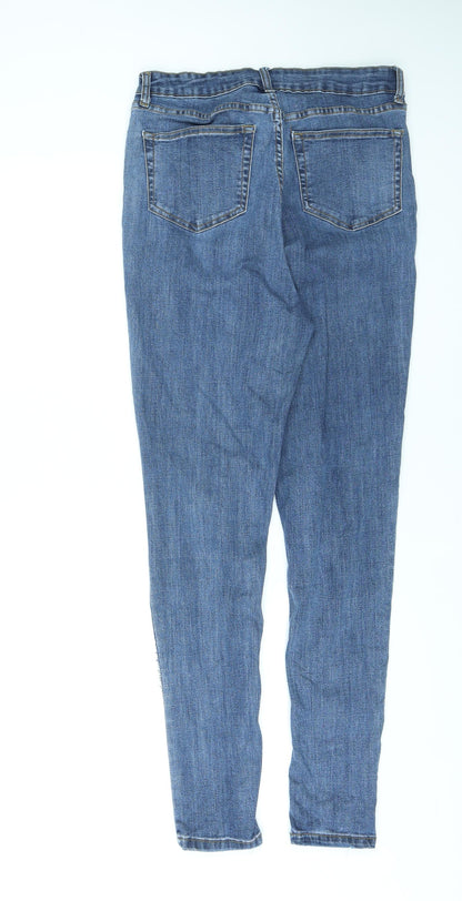 Dont Think Twice Womens Black Cotton Skinny Jeans Size 10 L28 in Regular Zip