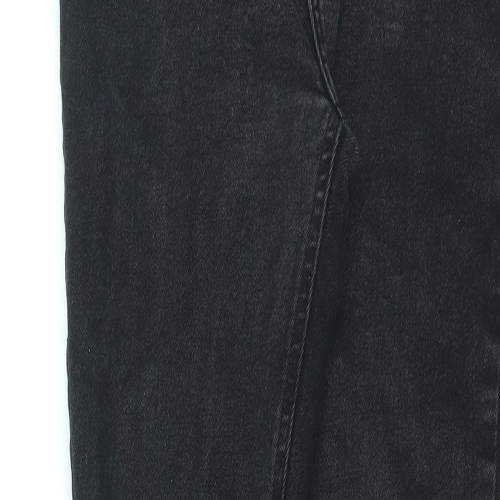 New Look Womens Black Cotton Skinny Jeans Size 12 L26 in Regular Zip