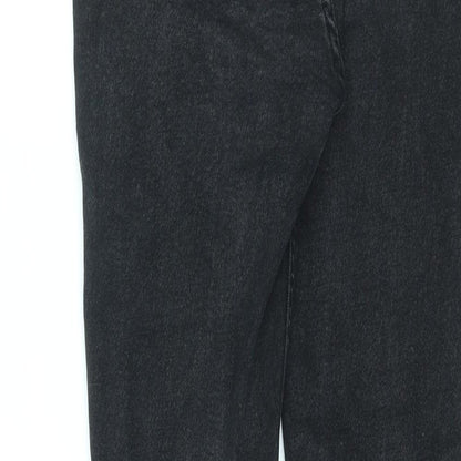 New Look Womens Black Cotton Skinny Jeans Size 12 L26 in Regular Zip