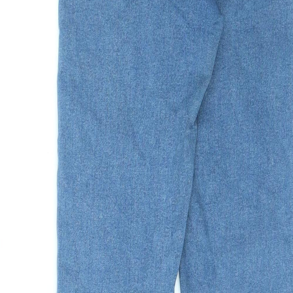 Topshop Womens Blue Cotton Skinny Jeans Size 28 L32 in Regular Zip