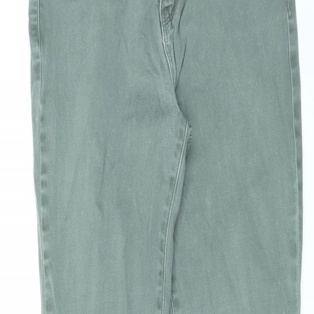 Uniqlo Womens Green Cotton Skinny Jeans Size S L29 in Regular Zip
