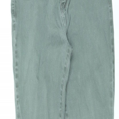 Uniqlo Womens Green Cotton Skinny Jeans Size S L29 in Regular Zip