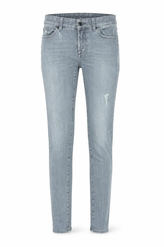 Womens UK Size 28 in 7 For All Mankind Regular Fit Skinny Grey Jeans